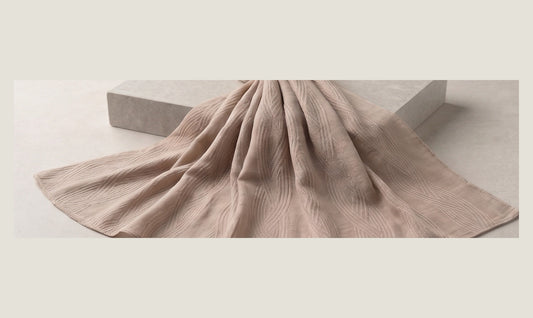 Braided Pattern Cotton Shawl