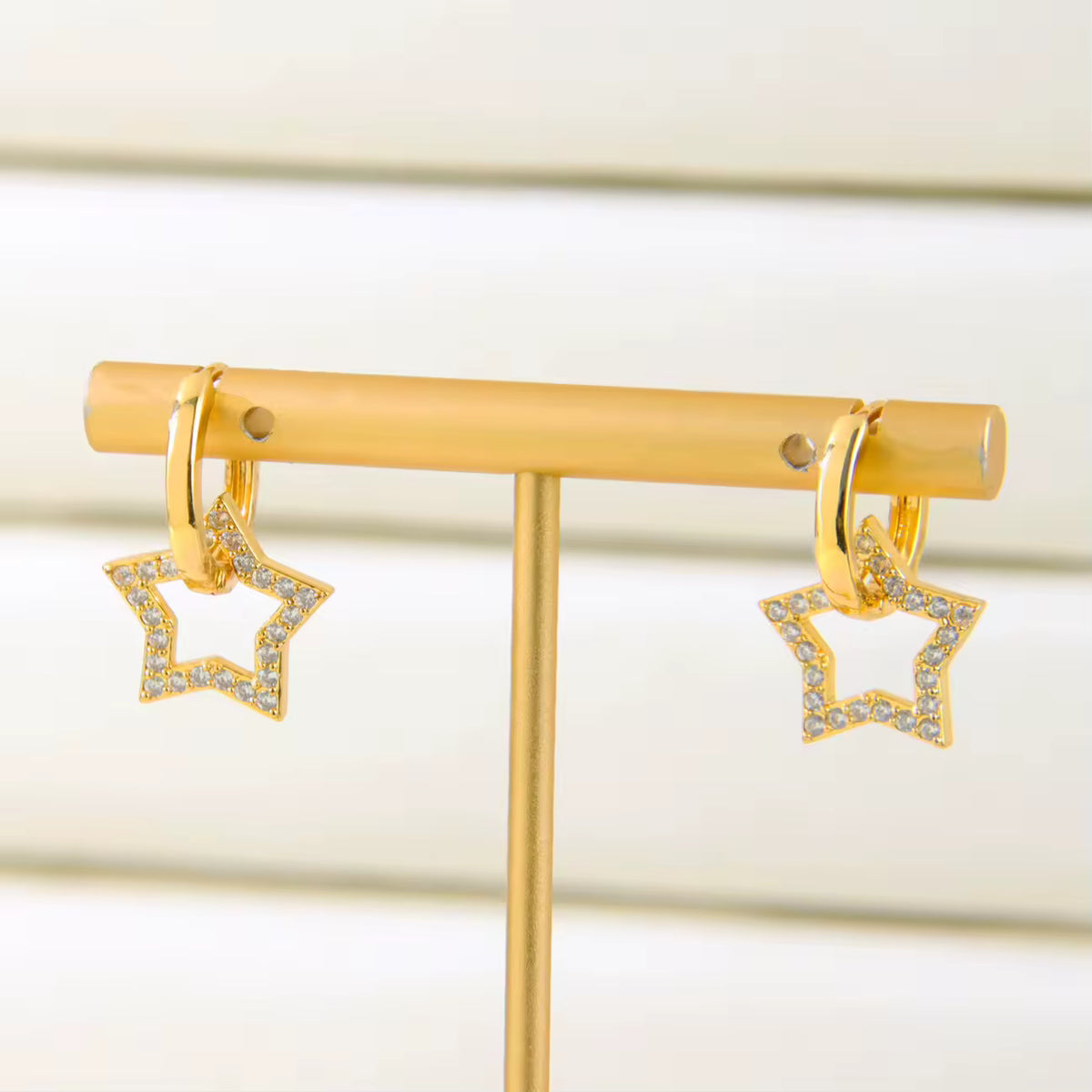 Pearl Accent Charm Hoop Earrings