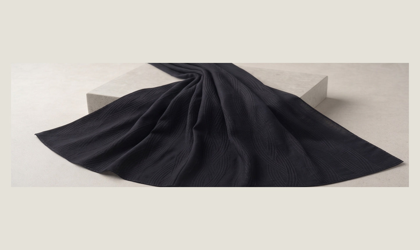 Braided Pattern Cotton Shawl