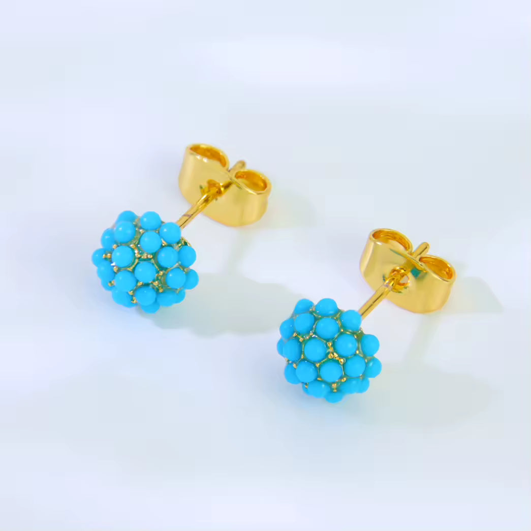 Pearl & Zircon Stud Earrings