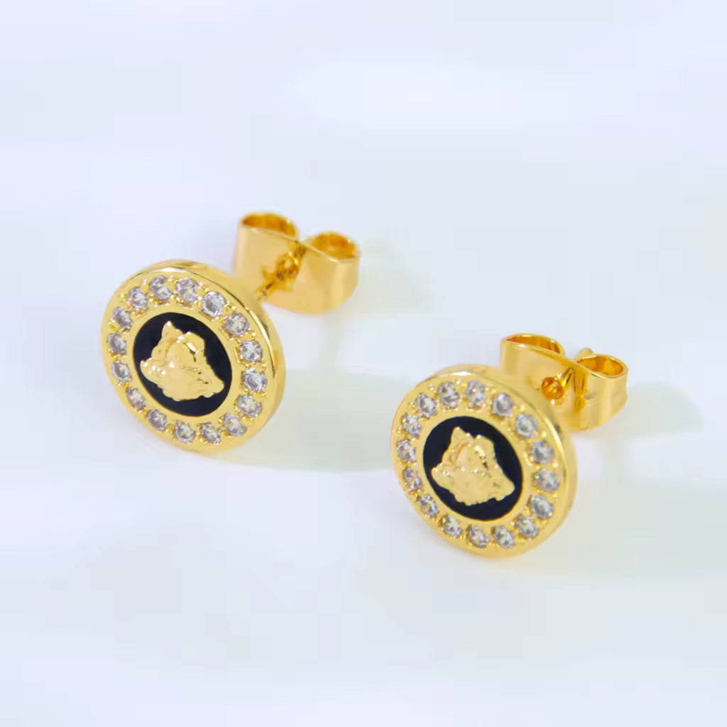 Pearl & Zircon Stud Earrings