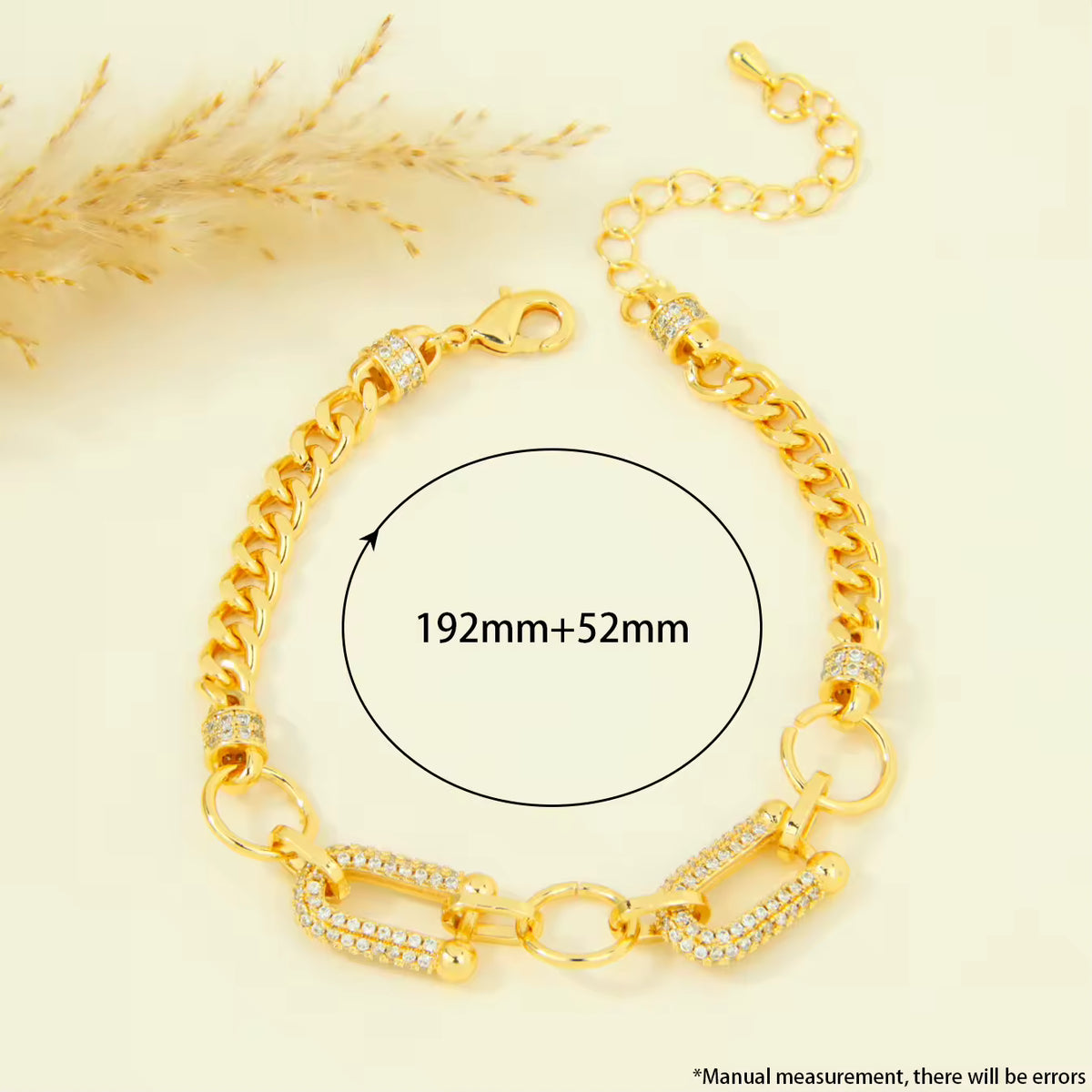 U-Shaped Zircon Bracelet