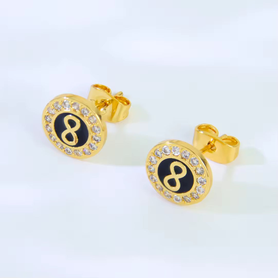 Pearl & Zircon Stud Earrings