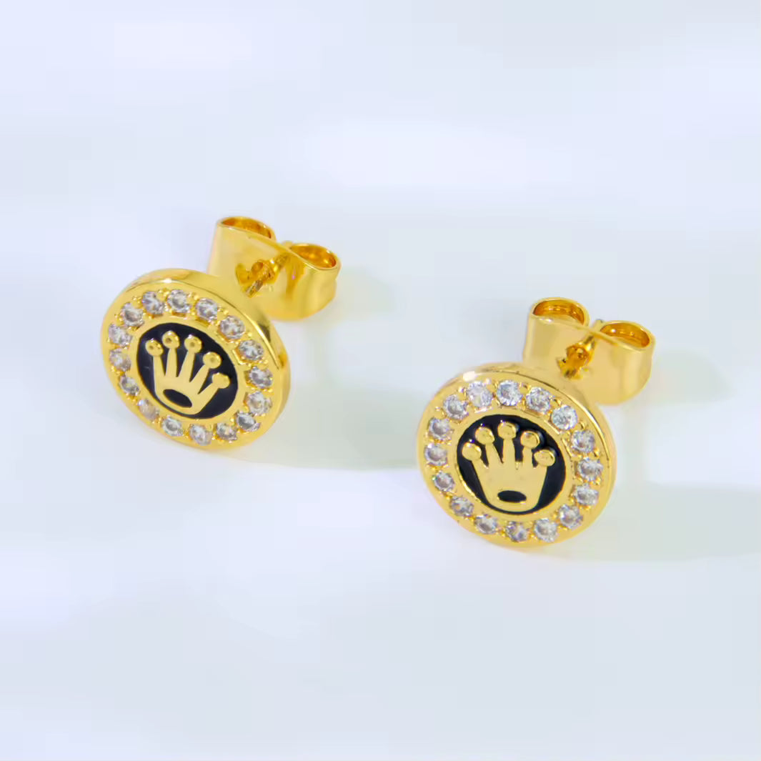 Pearl & Zircon Stud Earrings