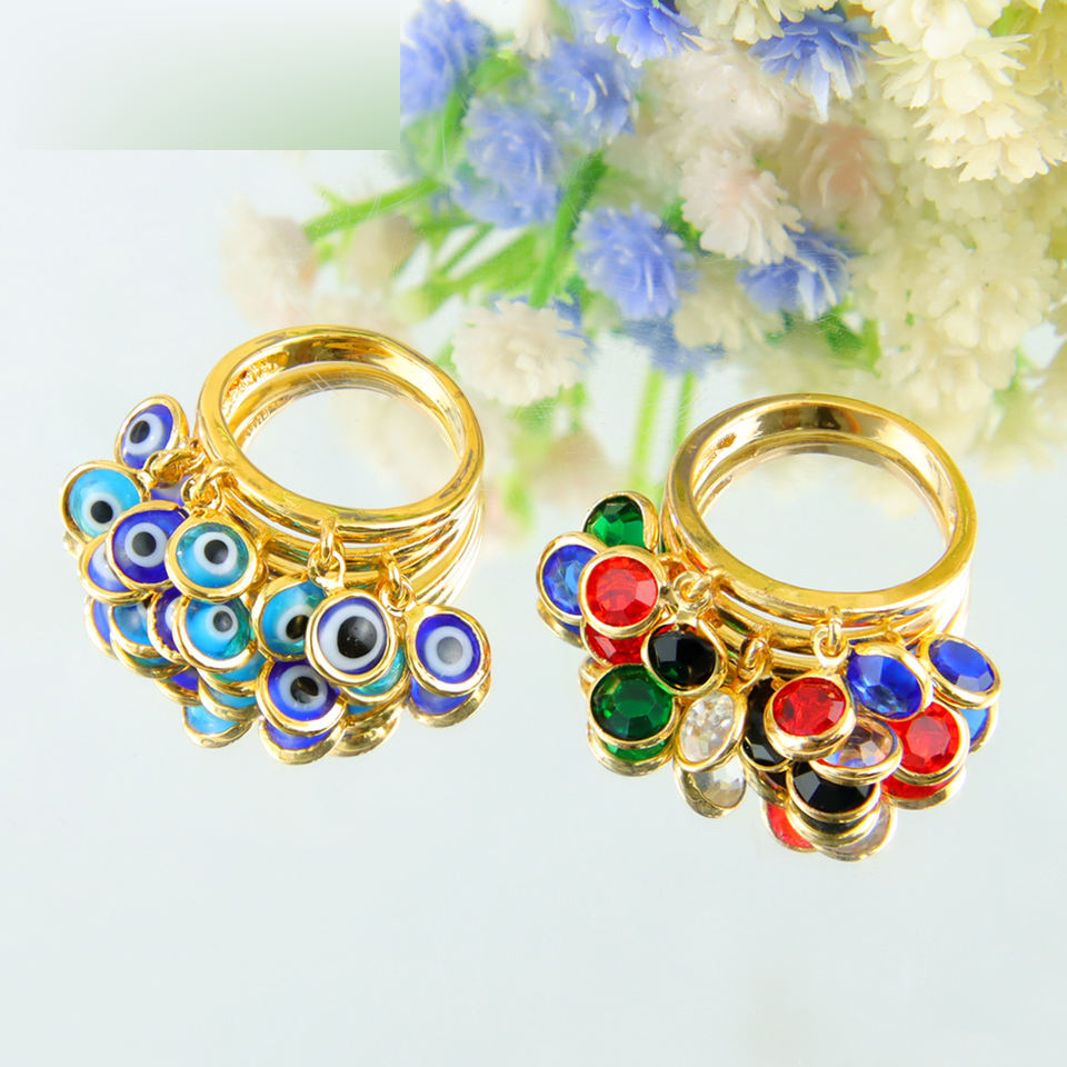 Evil Eye Beaded Ring — view 5