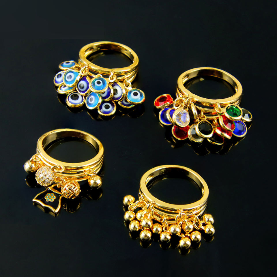 Evil Eye Beaded Ring — view 6