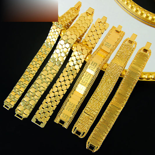 Geometric Wide Bracelet — view 1
