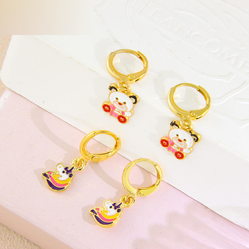 Horse & Heart Huggie Earrings view 4