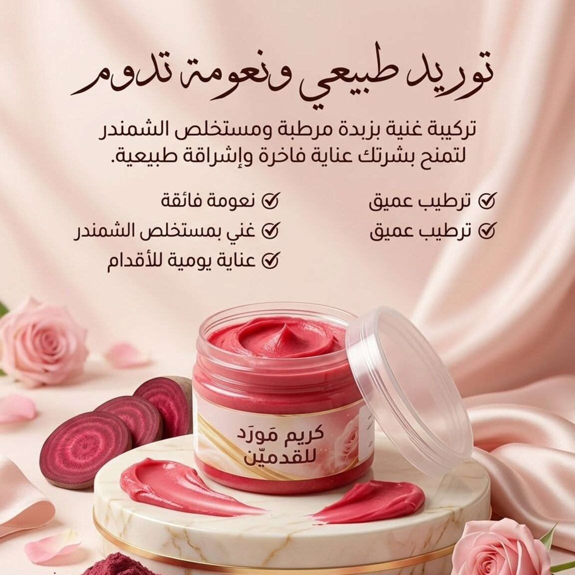 Rosy Glow Foot Cream | كريم مُورّد للقدمين