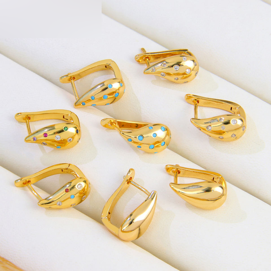 Teardrop Zircon Earrings