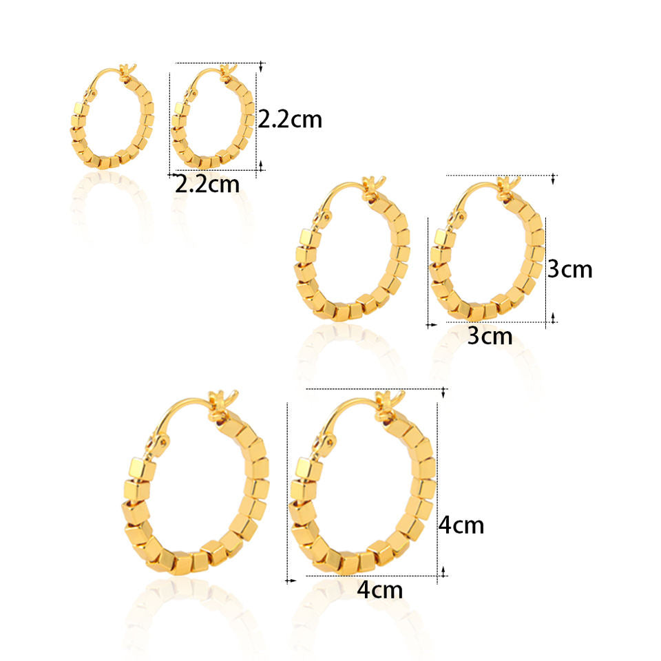 Textured Gold Hoop Earrings — view 3