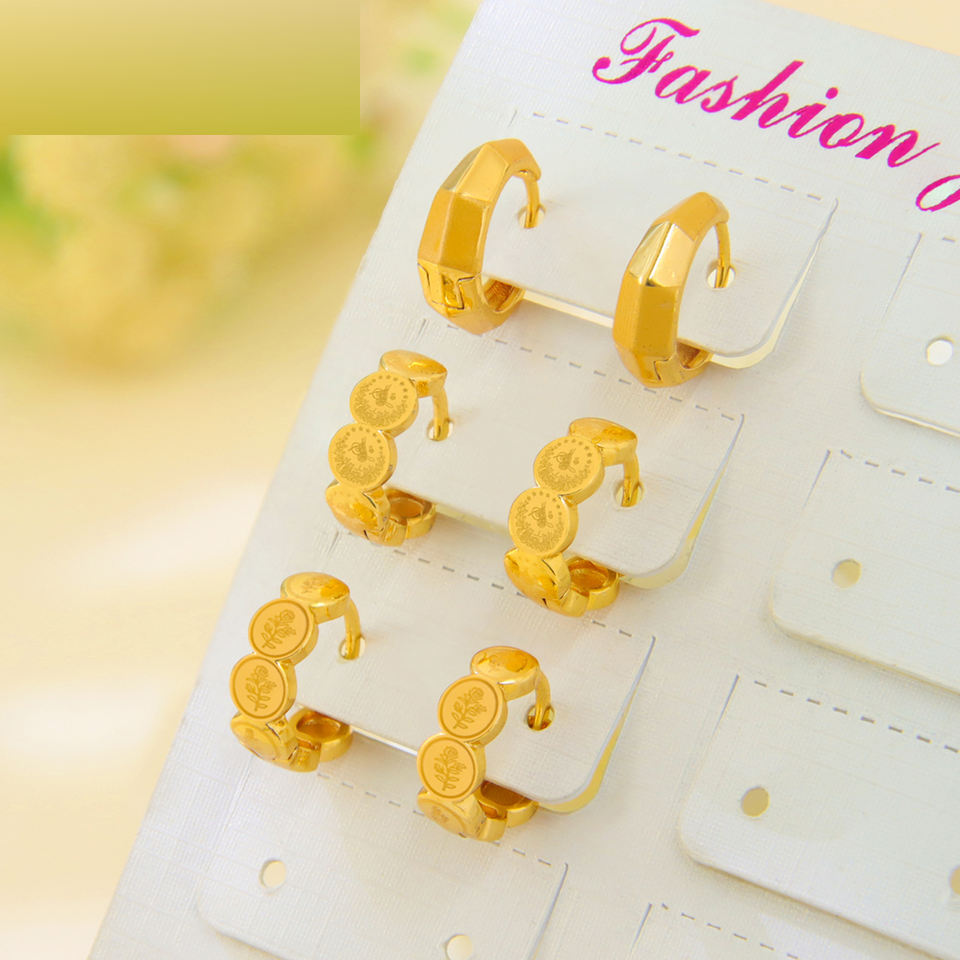 Vintage Coin Hoop Earrings — view 2