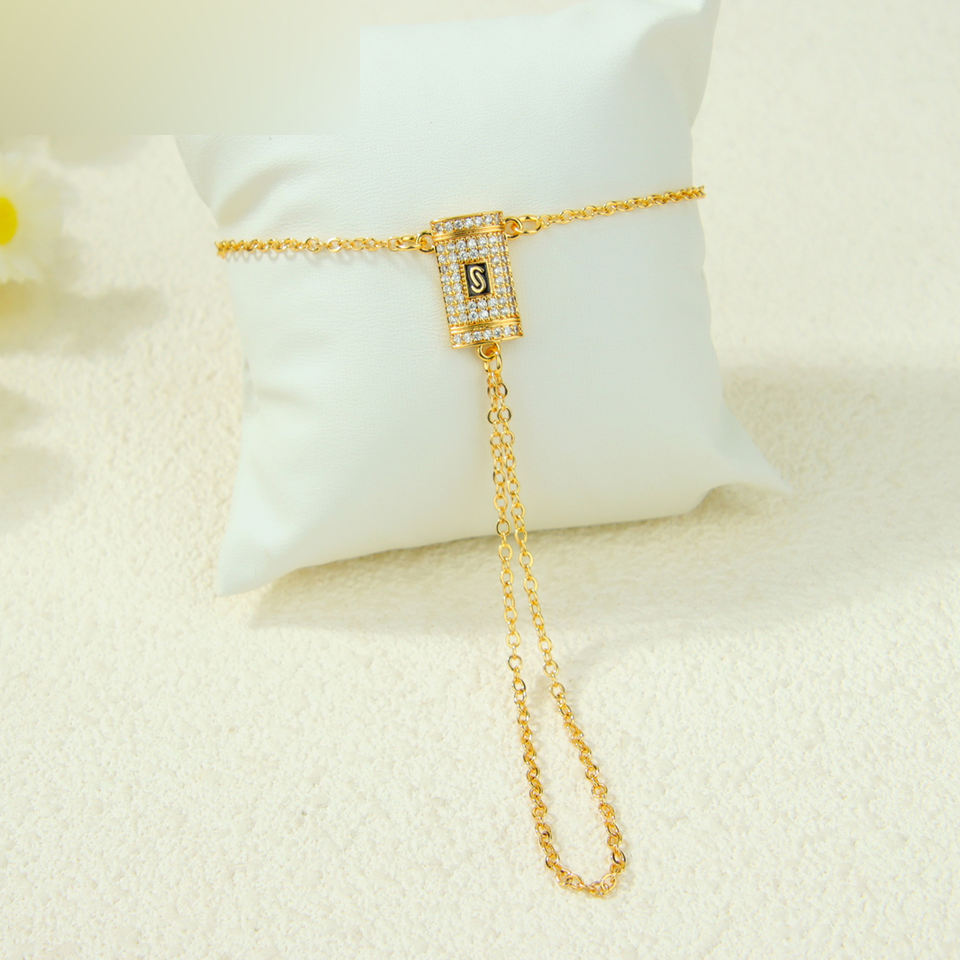 Zircon Finger Chain Bracelet — view 5